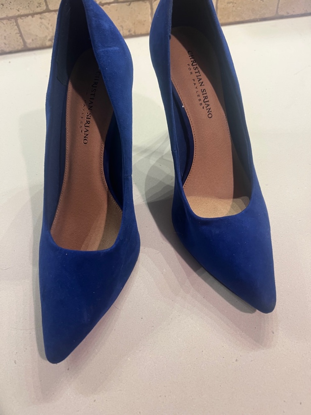 Royal Blue Suede Heels